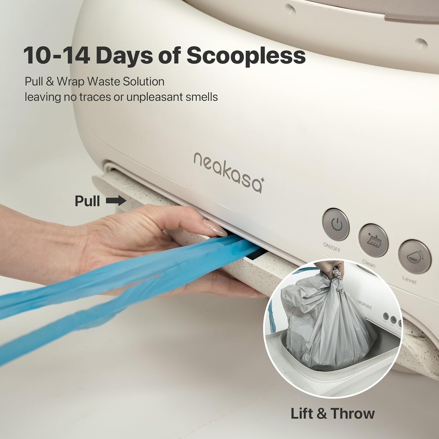 XXL Self Cleaning Cat Litter Box App Control Open Top Odor Free