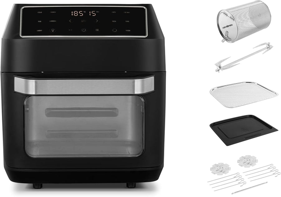 12L Air Fryer Oven Rotisserie 1700W Digital LED 8 Presets Accessories XL