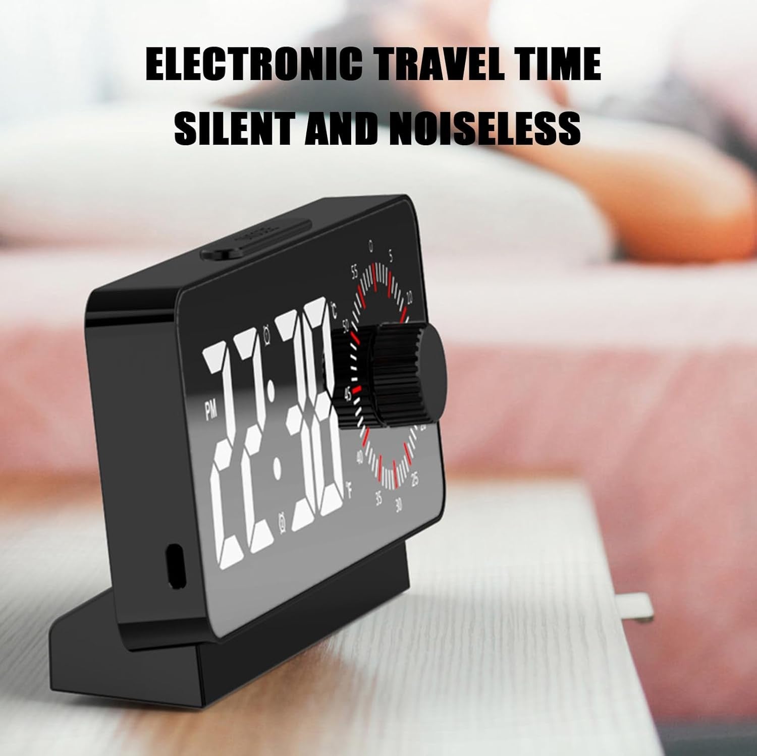 Digital Dual Alarm Clock LED Display Snooze Sleep Timer Temperature Bedroom