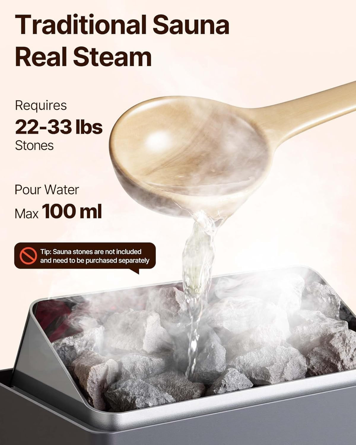 4.5KW Electric Sauna Heater 220V w/ Timer & Adjustable Temp – 3-6m³ Room