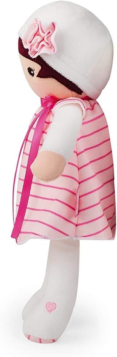 32cm Soft Plush Baby Doll Pink Striped Outfit Cuddly First Doll Gift Box