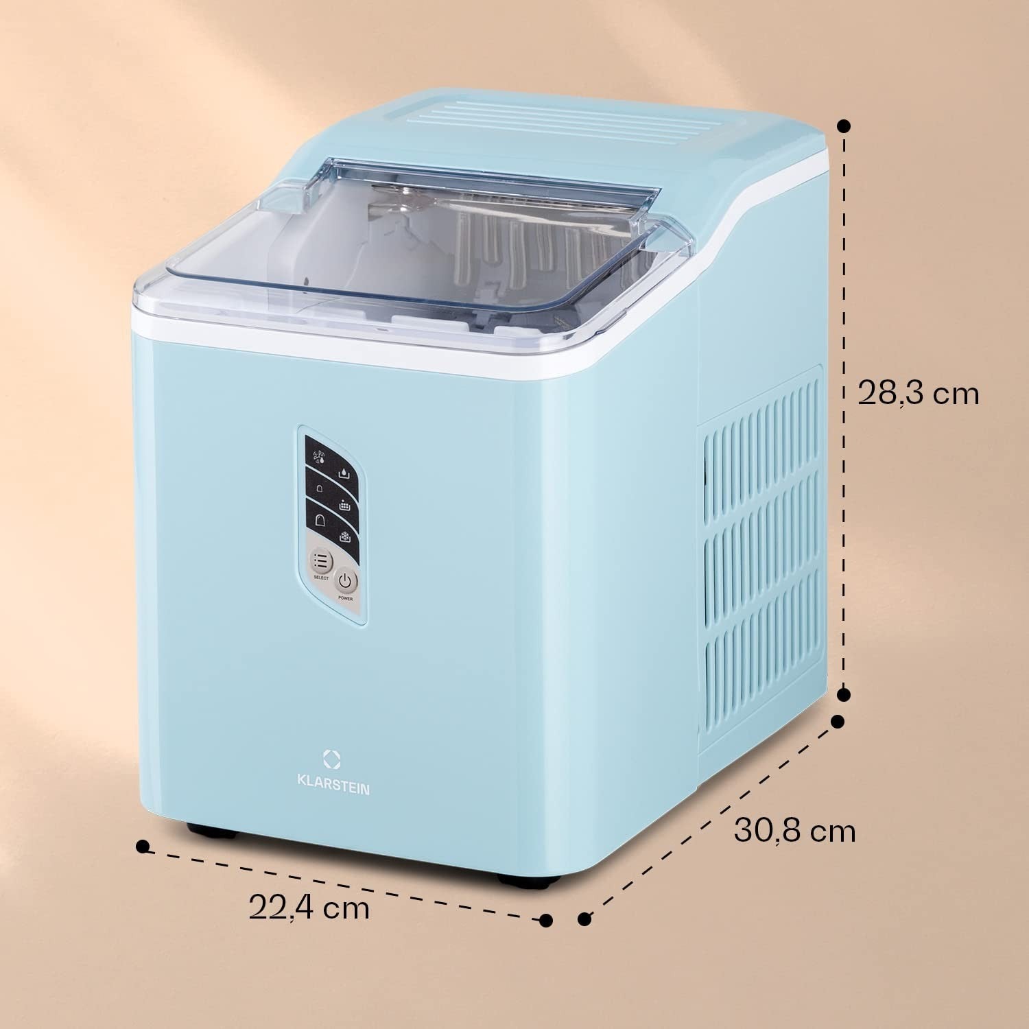 Countertop Ice Maker Machine 12kg/24h Fast Bullet Ice Self Cleaning 1.5L