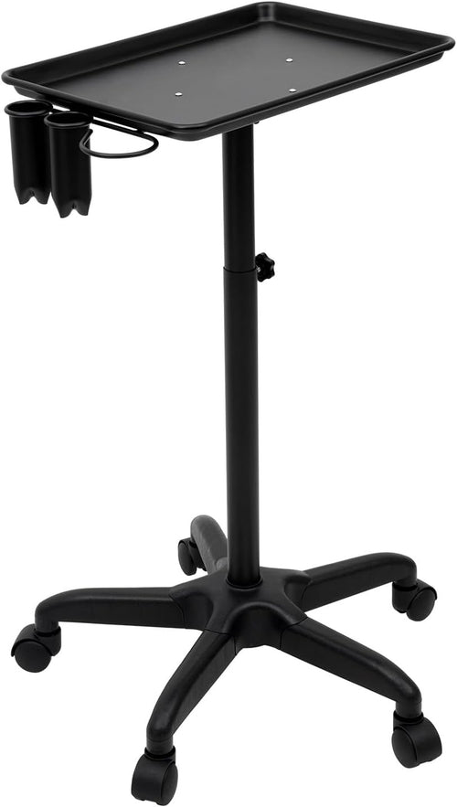 Adjustable Height Salon Trolley Rolling Tray Cart for Tattoo Beauty Spa
