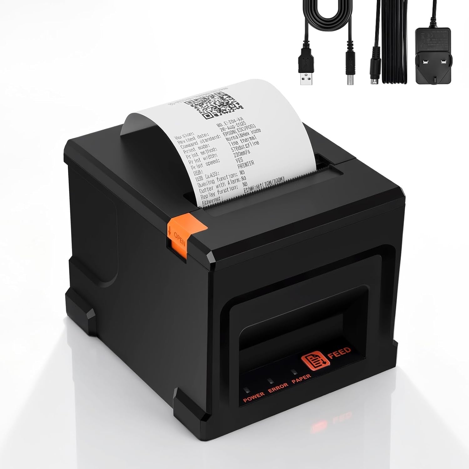 80mm Thermal Receipt Printer USB Ethernet ESC/POS