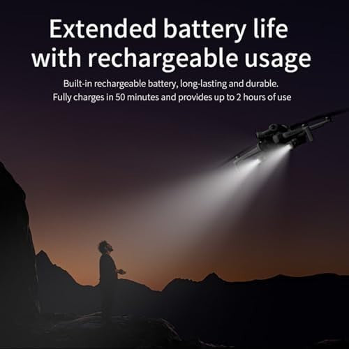 Drone Dual Searchlight for Mini 4 Pro – 360° Rotating Night Light, 4 Modes
