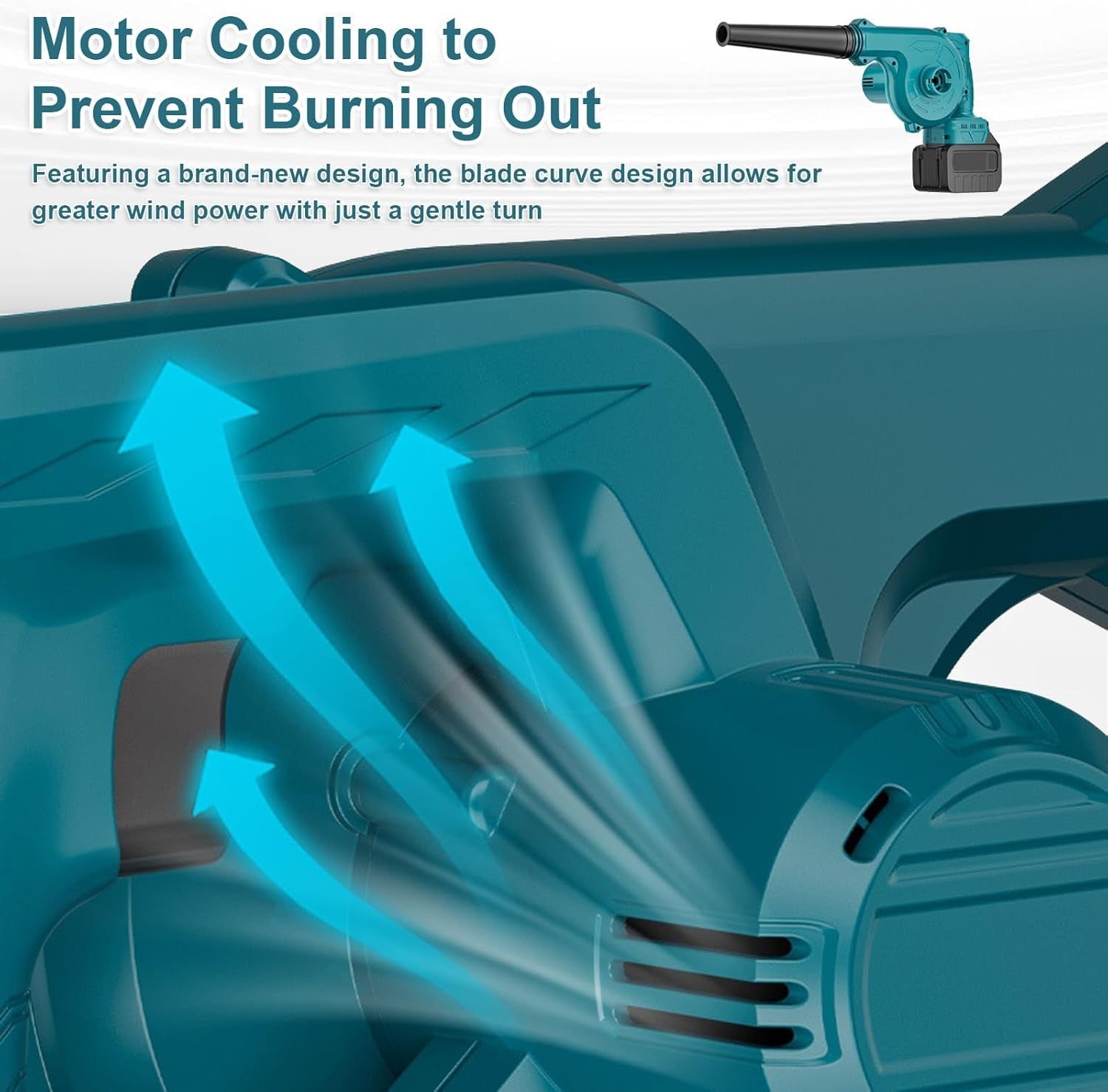 Cordless Leaf Blower Vacuum 2-in-1 18V High Power Airflow Lightweight