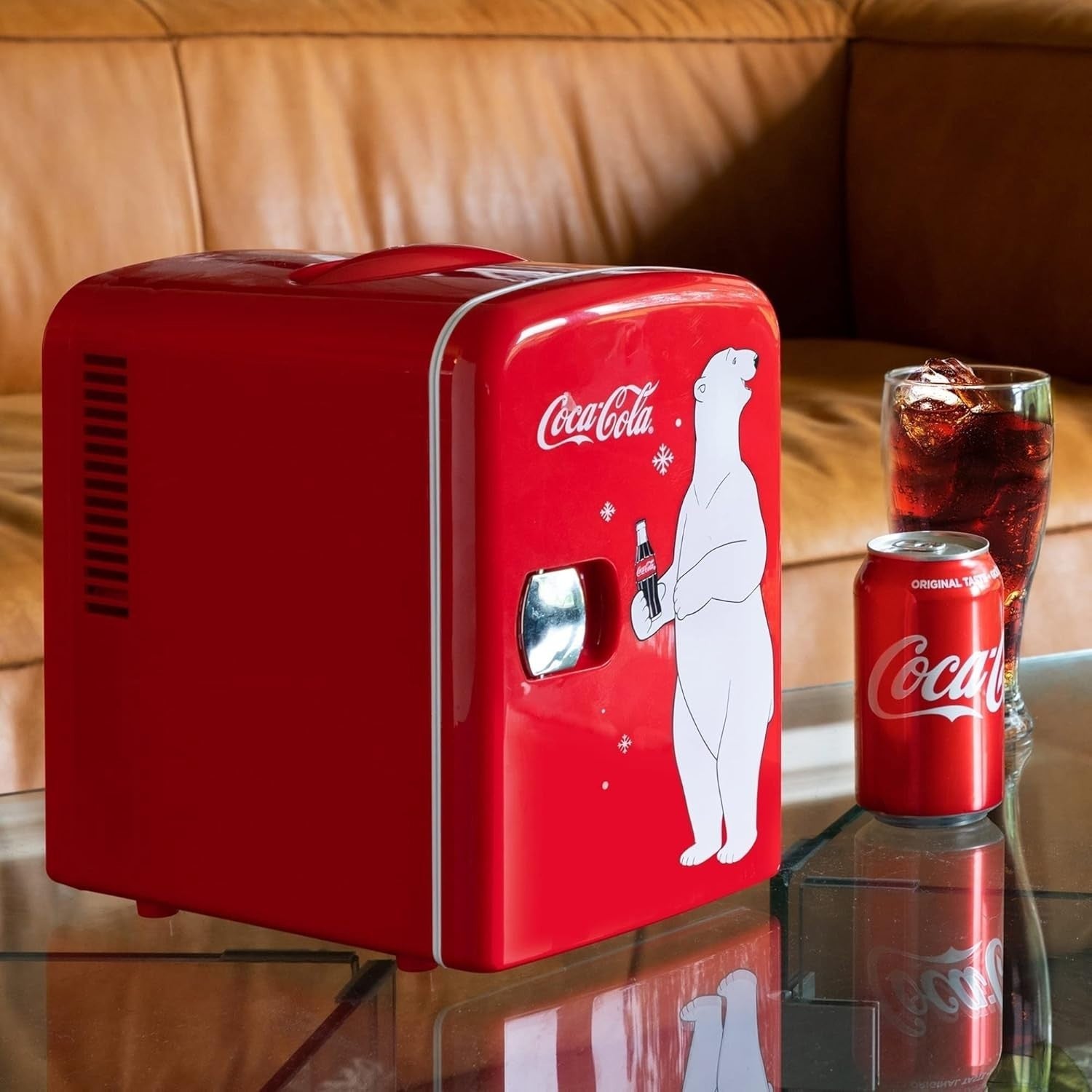 4L Coca-Cola Polar Mini Fridge Portable Cooler Warmer AC/DC Red