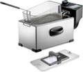 10L Deep Fat Fryer 2500W Stainless Steel Adjustable Temp Basket Lid