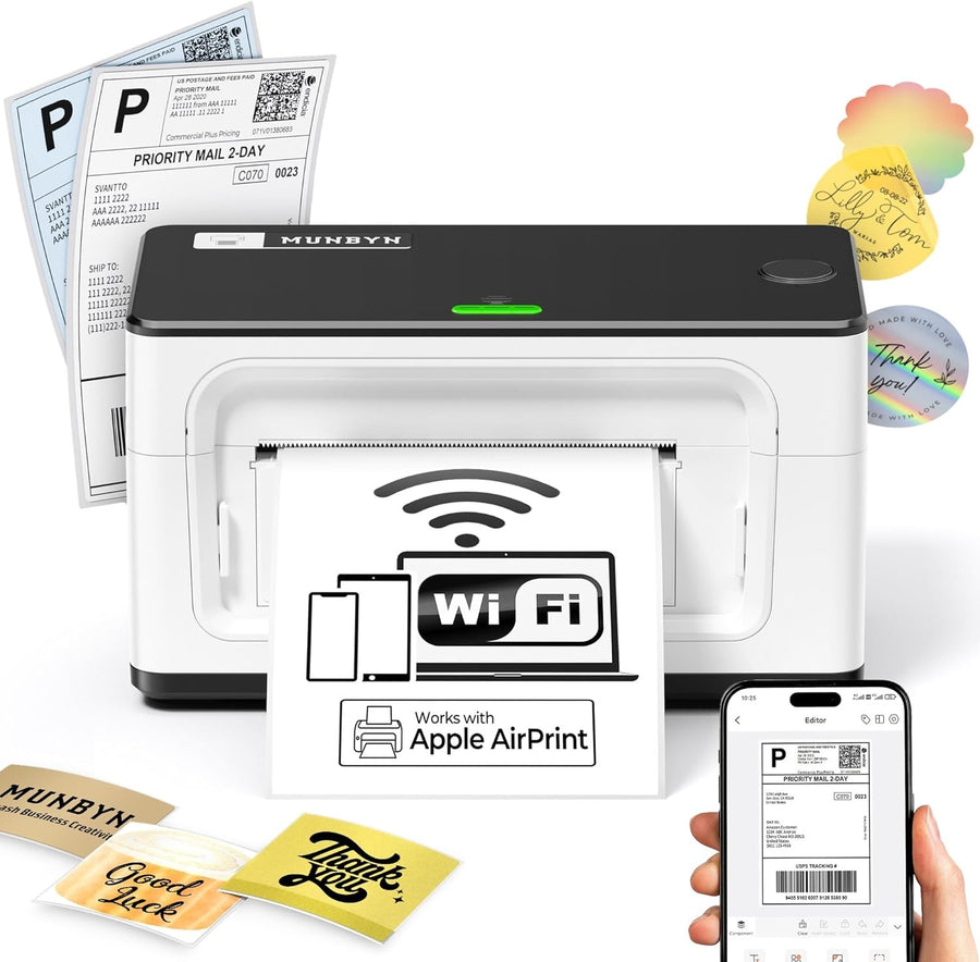 Wireless WiFi 4x6 Shipping Label Printer AirPrint