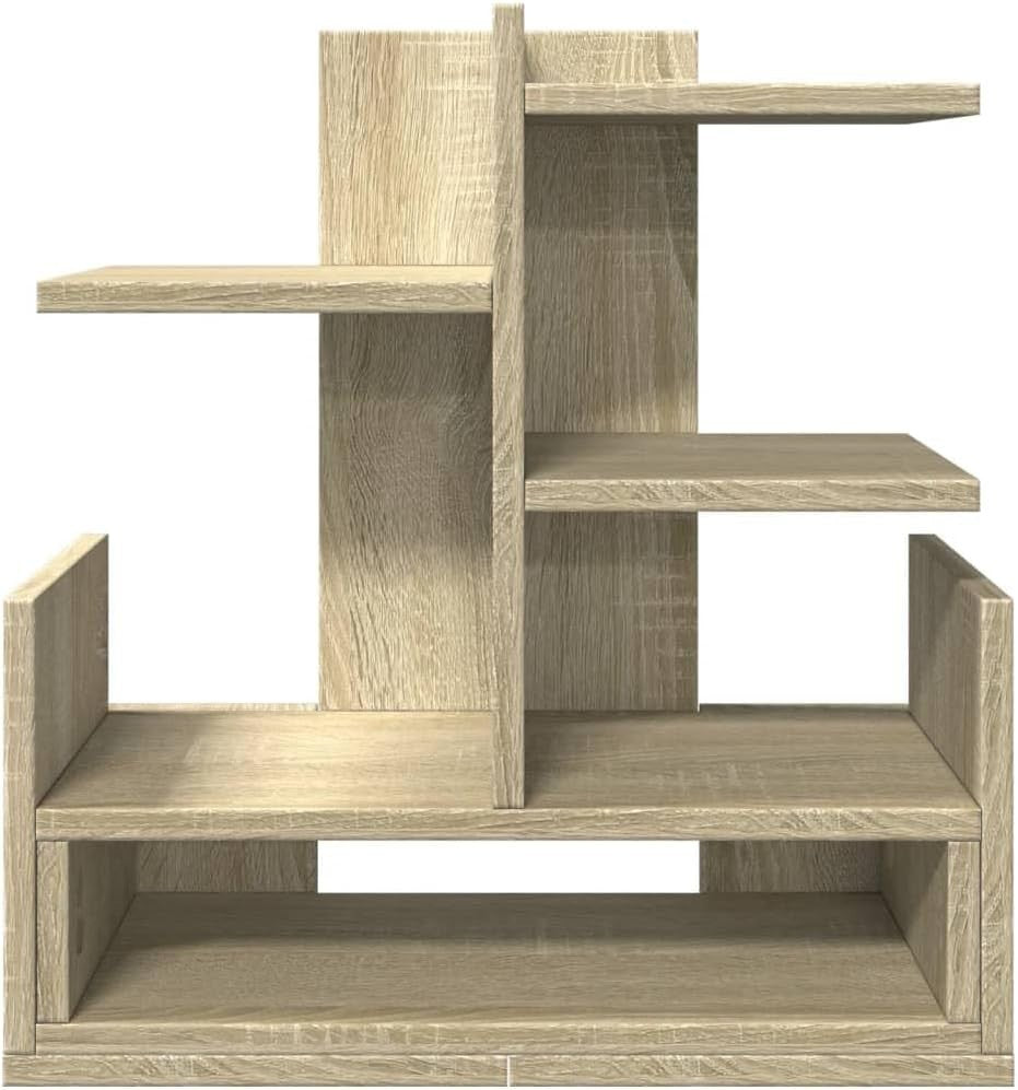 Desk Organizer Tray Sonoma Oak – Engineered Wood Multi-Level 49x20x52.5 cm