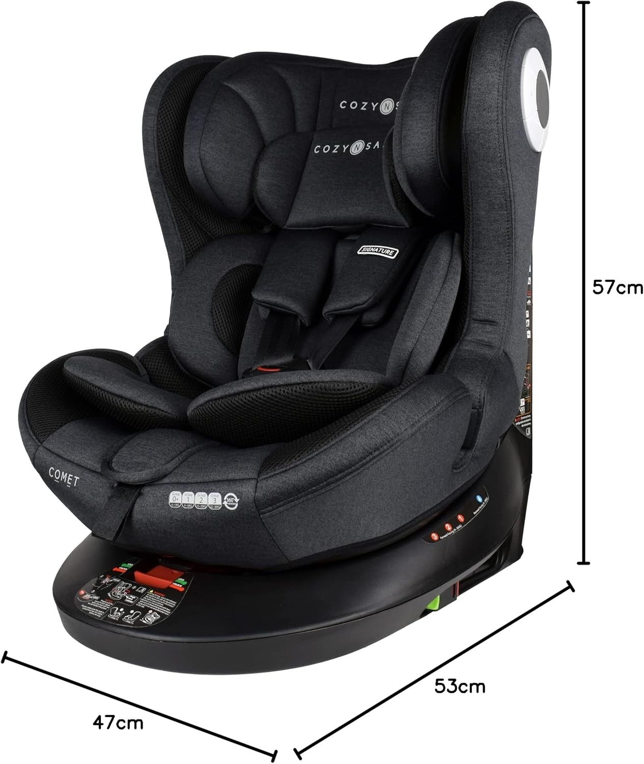360° Rotating Car Seat ISOFIX Rear & Forward Facing Birth–12 Years