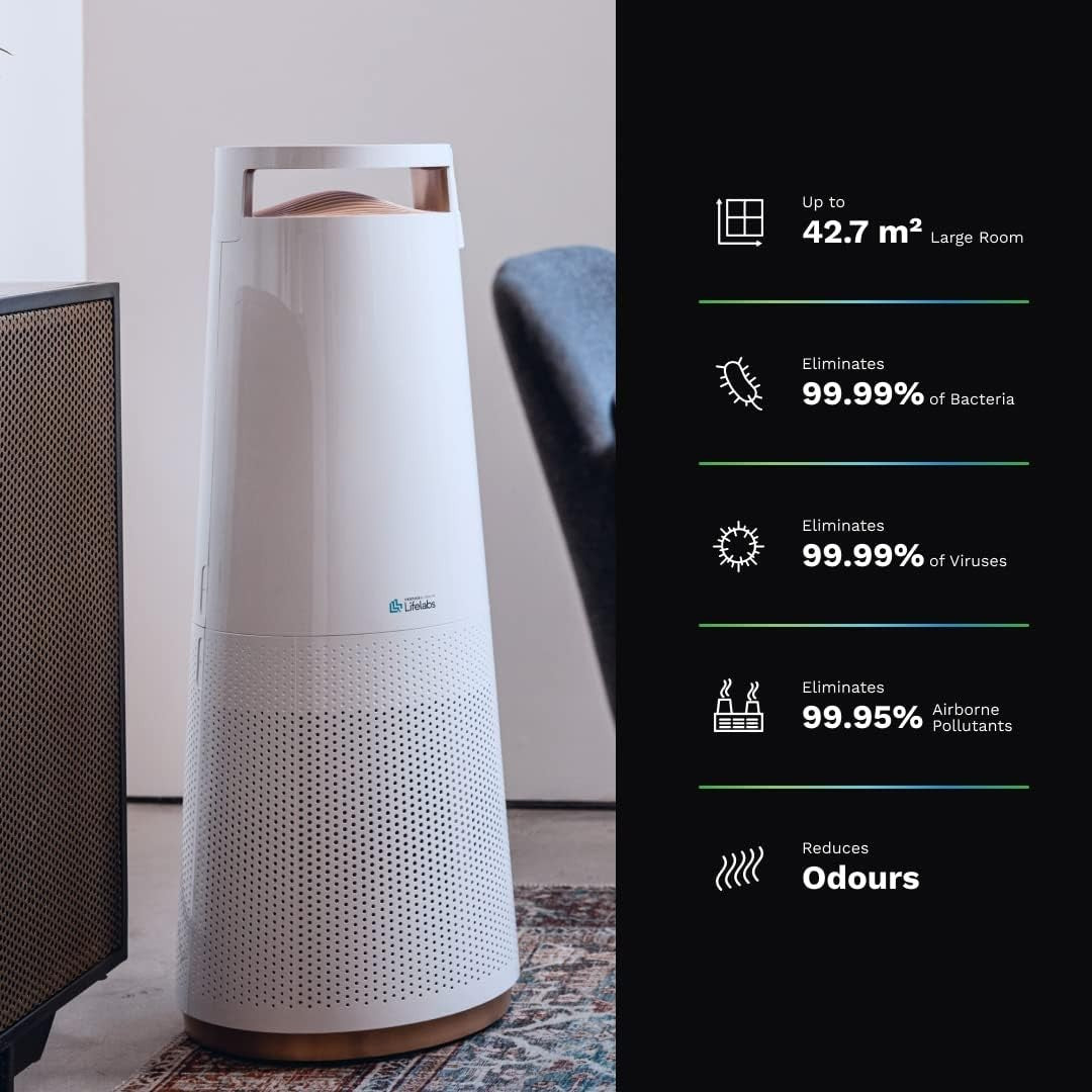 HEPA H13 Air Purifier Hydrating HOCl Large Room Quiet WiFi