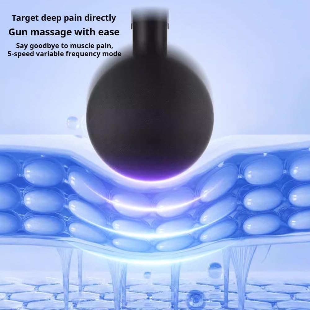 Deep Tissue Massage Gun 4 Head Percussion Massager USB Rechargeable