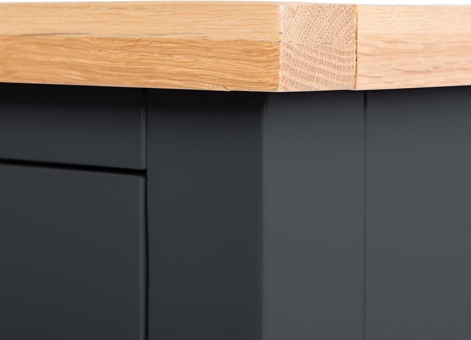 Charcoal Grey Wooden Sideboard Storage Cabinet 2 Doors 2 Drawers Hallway