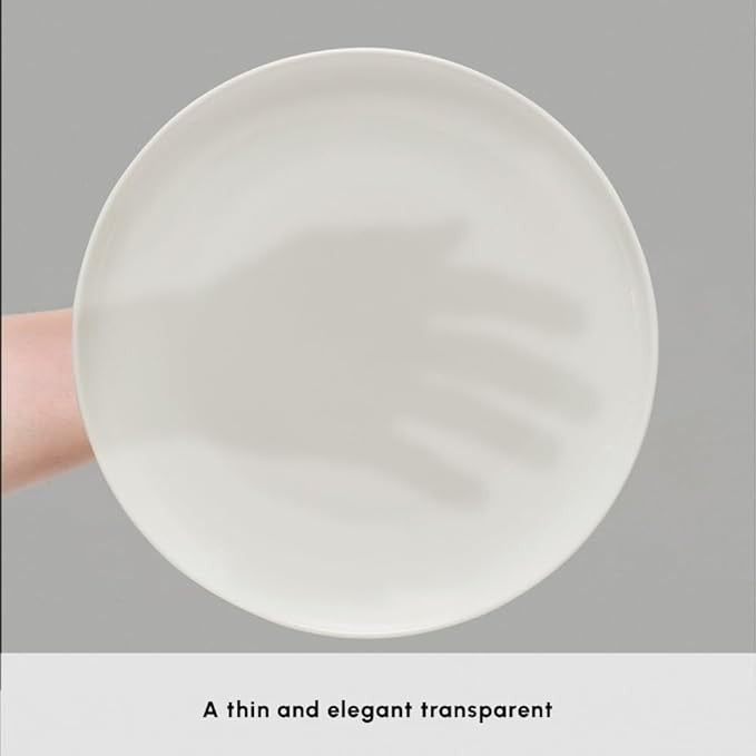 24pc White Bone China Dinner Set for 6 Plates Bowls Elegant Tableware