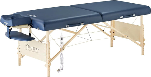 71cm Heated Massage Table Memory Foam Portable Spa Bed Folding Therapy Couch