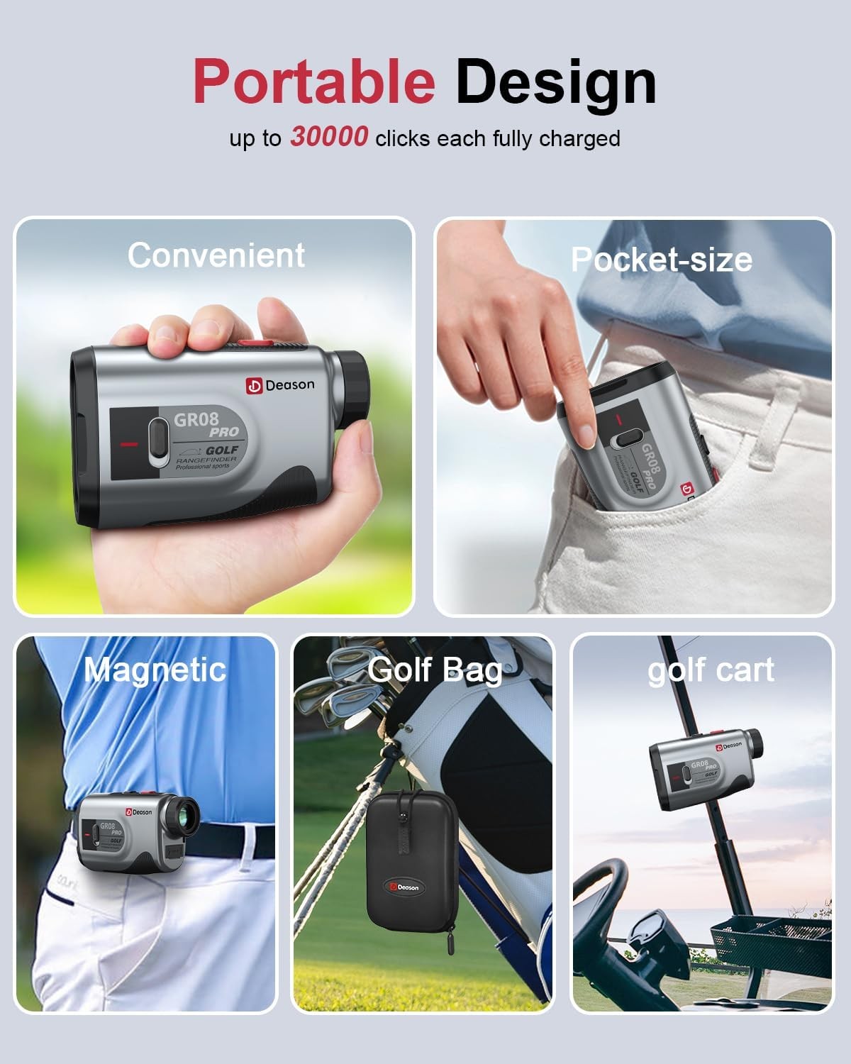 Golf Laser Rangefinder 1300 Yards Slope Mode Flag Lock Vibration 7X