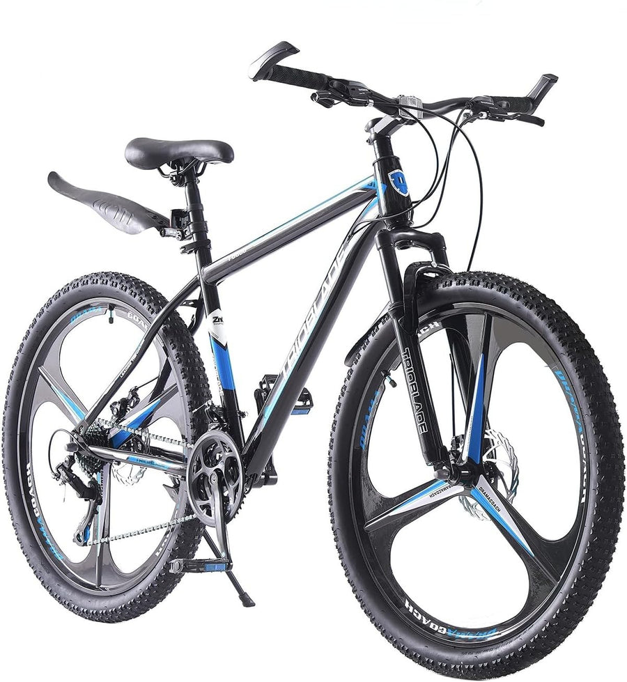 26" Mens Mountain Bike 21-Speed Disc Brakes Shock Absorber Bicycle