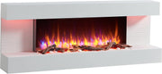 60" Wall Mounted Electric Fireplace Heater | LED Flame & Mood Lights
