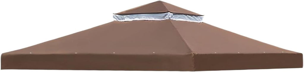 10x10Ft Double Tier Gazebo Canopy Waterproof Patio Roof Outdoor Shade Cover