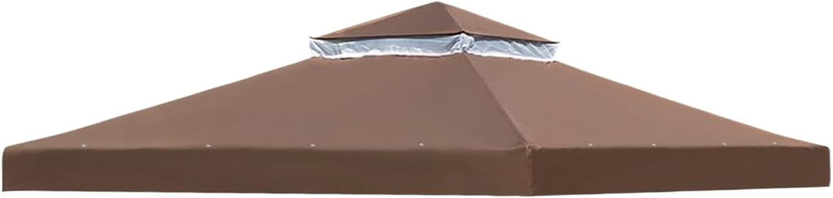 10x10Ft Double Tier Gazebo Canopy Waterproof Patio Roof Outdoor Shade Cover
