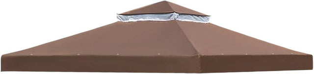 10x10Ft Double Tier Gazebo Canopy Waterproof Patio Roof Outdoor Shade Cover