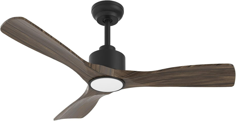 OFANTOP 132CM Smart Ceiling Fan with Light, 3-Blade, 6-Speed, Dark Brown