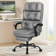 Executive Office Chair Recliner w/ Footrest 180kg PU Leather