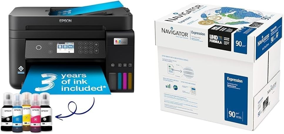 A4 Colour Multifunction Wi-Fi Ink Tank Printer + 2500 Sheets Paper