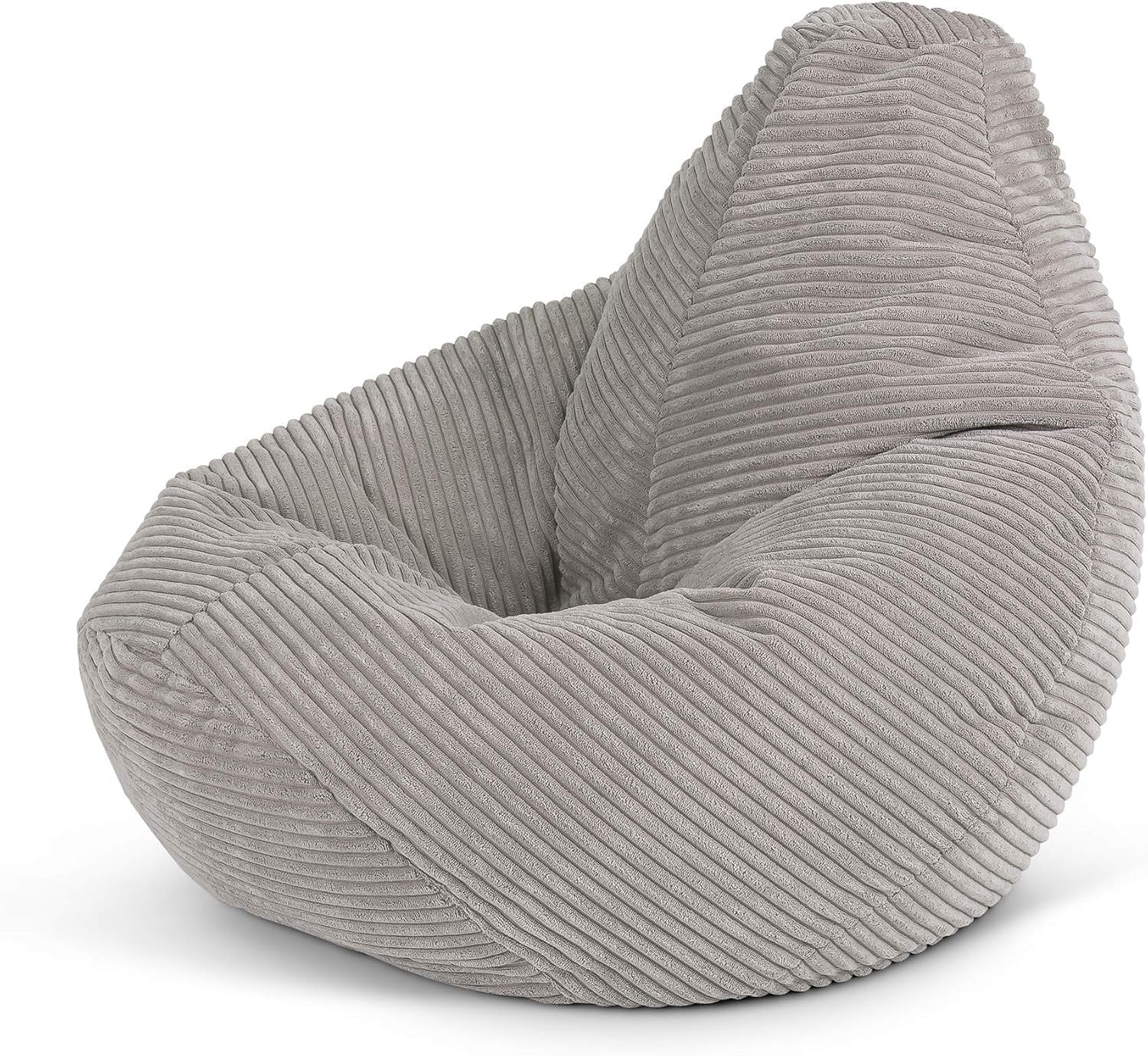 Grey Kids Bean Bag Chairs 2 Pack Soft Corduroy Lounge Chairs for Reading Gaming