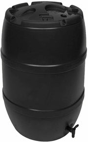 120L Black Garden Water Butt with Lockable Lid & Easy Twist Tap