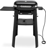 Portable Electric BBQ Grill with Stand High Heat Sear Smoke Steam Warm 43x32cm
