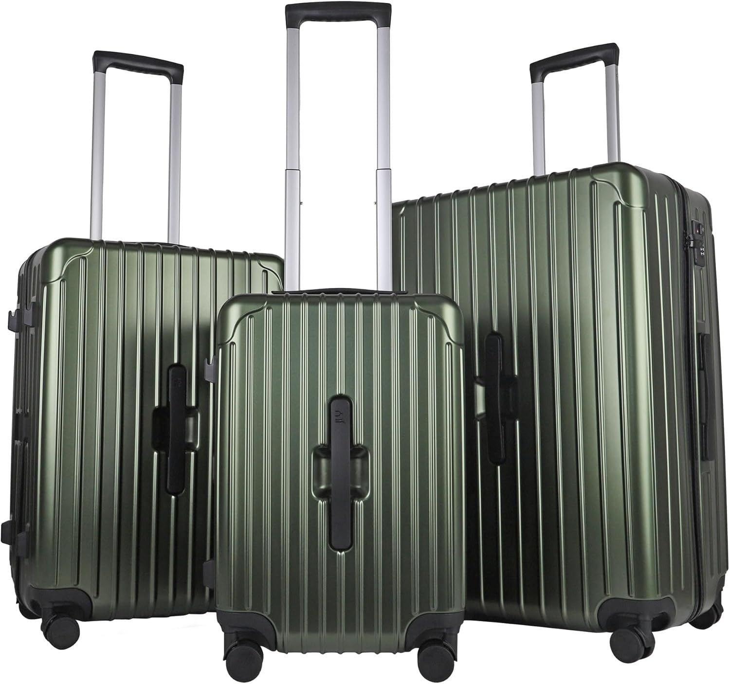 3pc Luggage Set Cabin Medium Large TSA Lock Spinner Wheels Cupholder