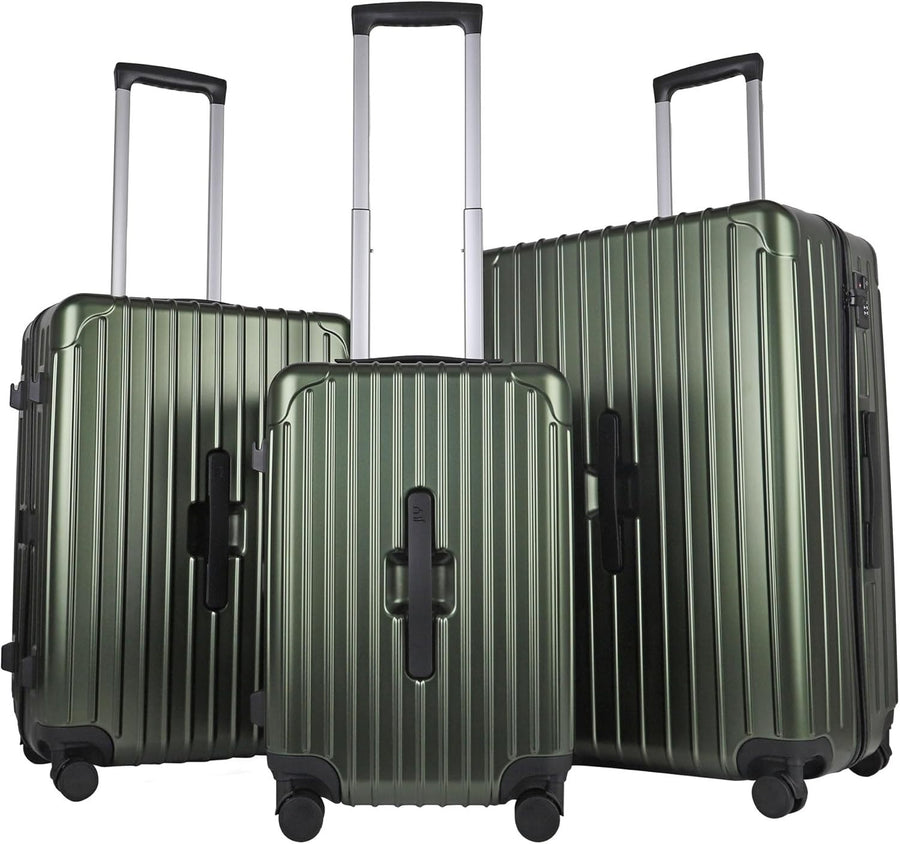 3pc Luggage Set Cabin Medium Large TSA Lock Spinner Wheels Cupholder