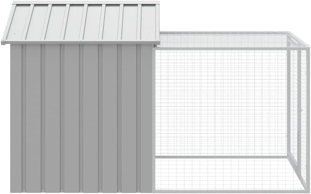 Walk In Chicken Run Galvanised Steel Coop Cage 201cm