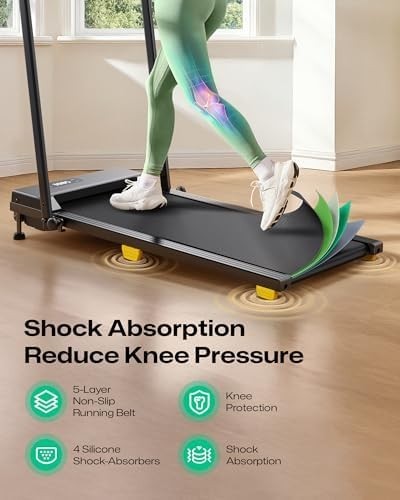 Walking Pad Treadmill 2.5HP 9% Incline Wide Belt Under Desk Foldable Quiet Home
