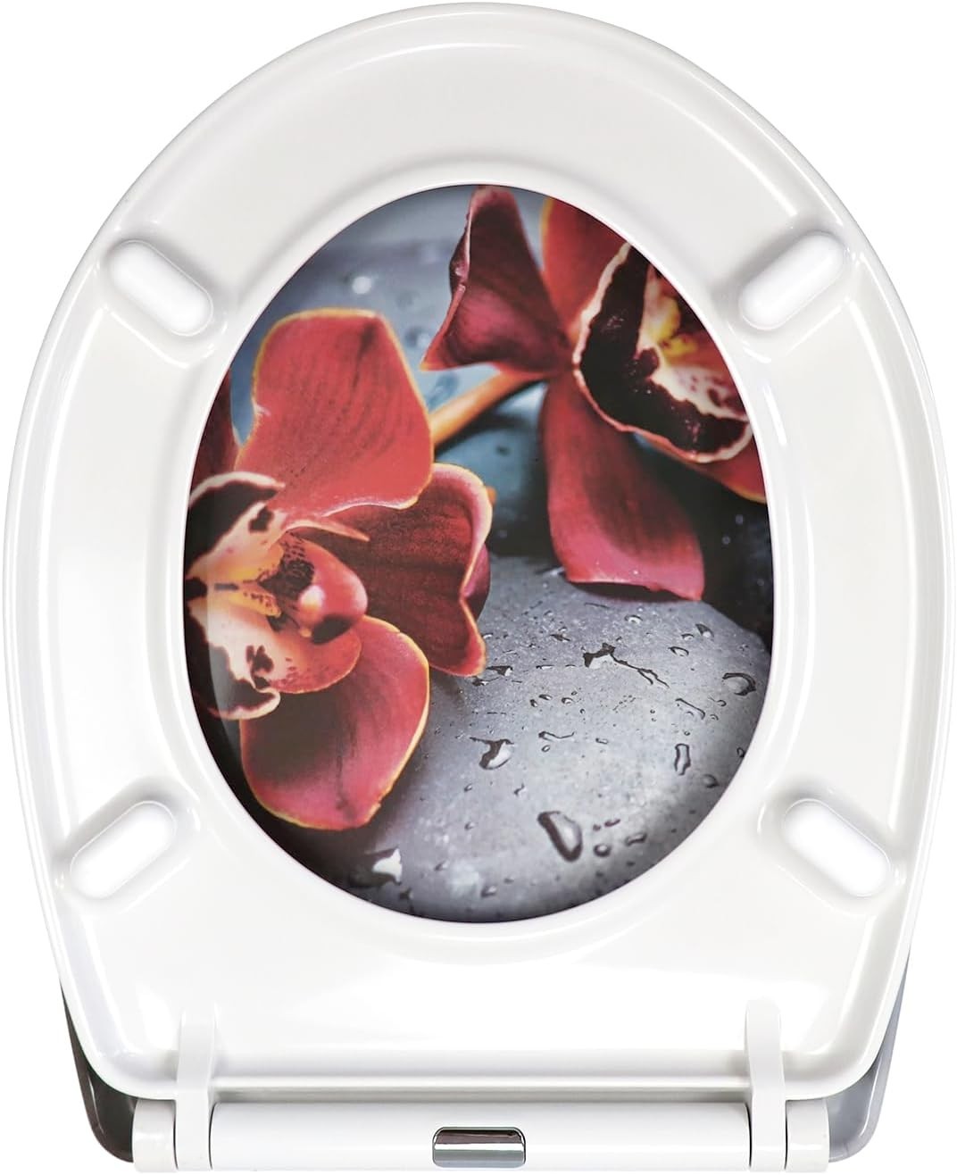 Quick Release Soft Close Toilet Seat Top Fixing Colourful Patterns 45x37cm
