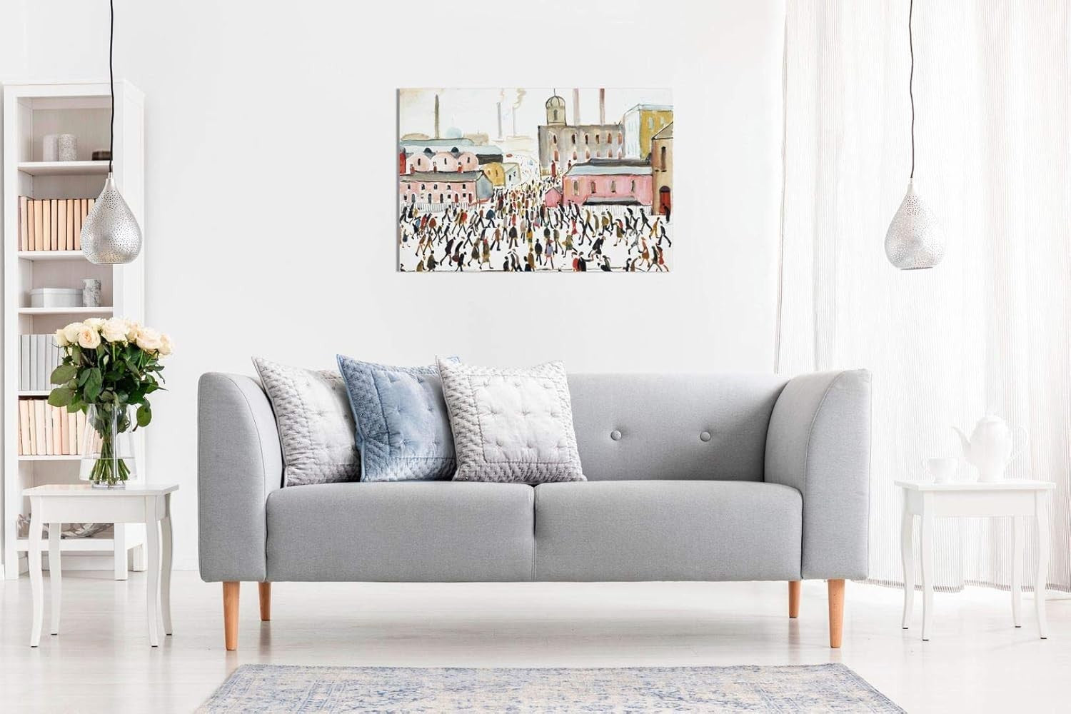 Going to Work Canvas Wall Art 18x12in Modern Home Decor Print