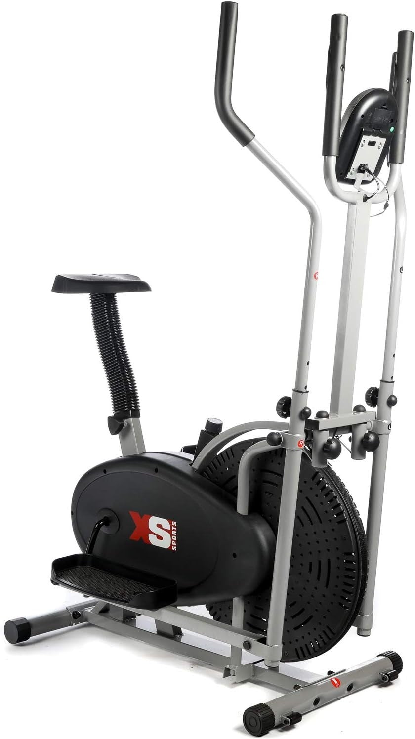 2-in-1 Elliptical Cross Trainer & Exercise Bike with Seat Pulse Sensors