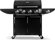 4+1 Gas BBQ Grill with Side Burner & Storage Cabinet | Outdoor Garden Barbecue