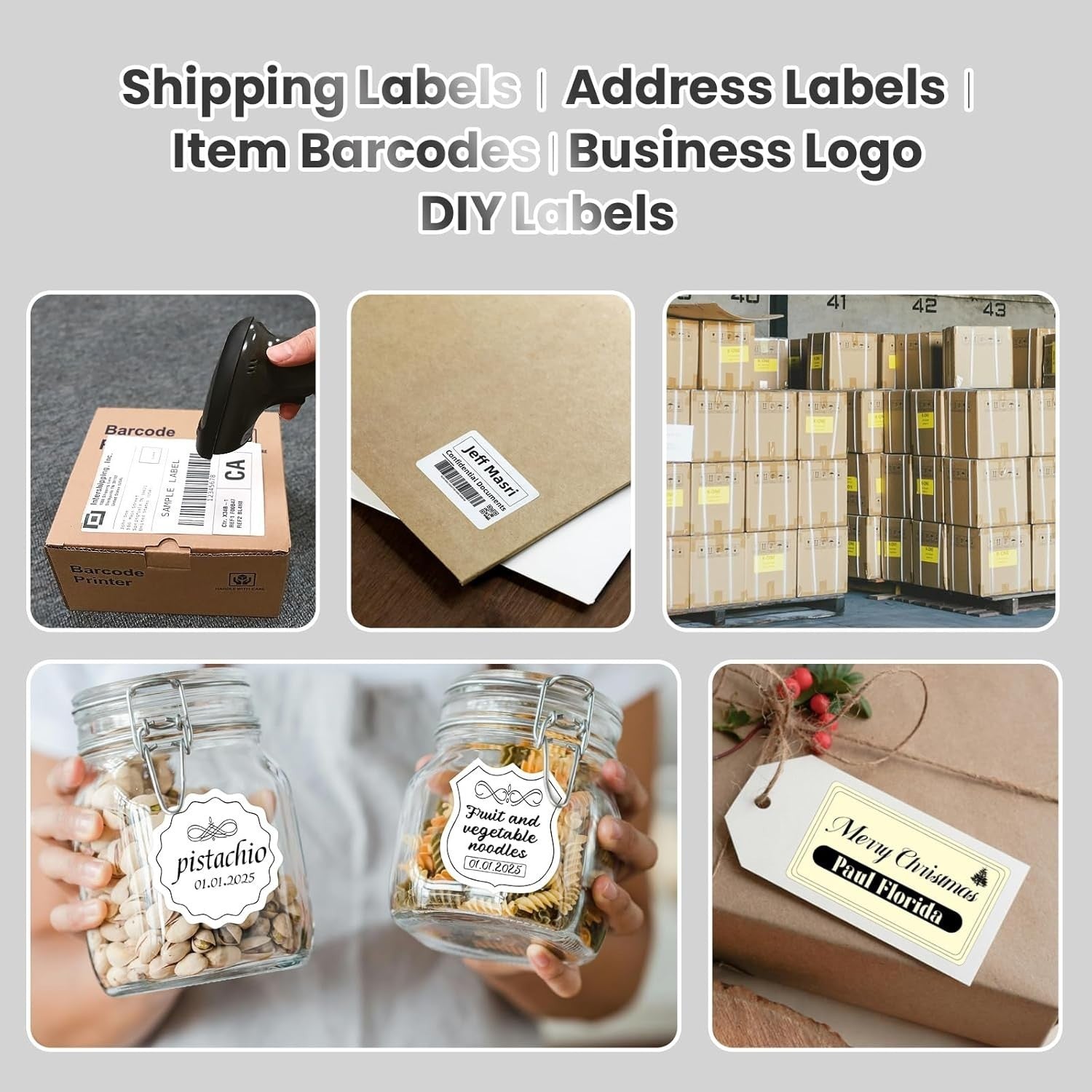 4x6 Thermal Label Printer WiFi USB High-Def Fast Printing Large Tray