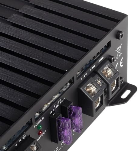 2-Channel Car Amplifier 1400W Class AB Stereo LPF HPF High-Level Input