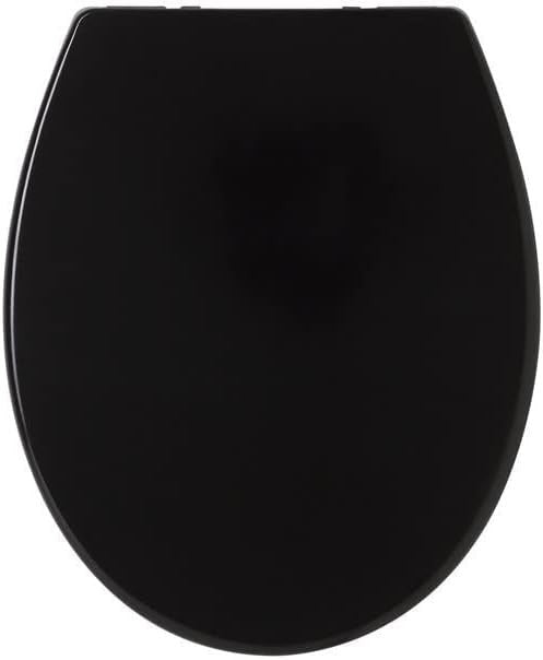 Soft Close Black Toilet Seat O-Shape Quick Release Adjustable PP Top Fix