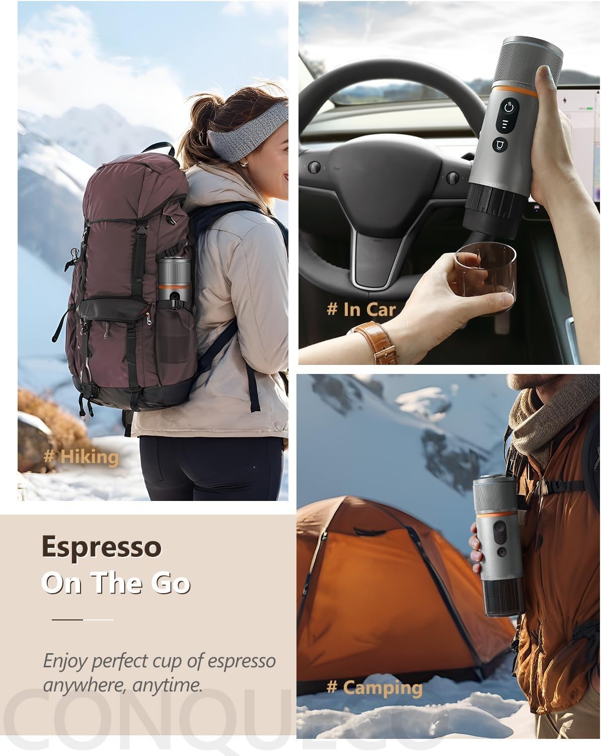 Portable Electric Espresso Maker 12V Travel Coffee Machine