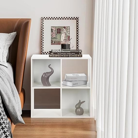 Modern 6-Cube Storage Shelf Unit – Freestanding Bookcase for Bedroom Living Room