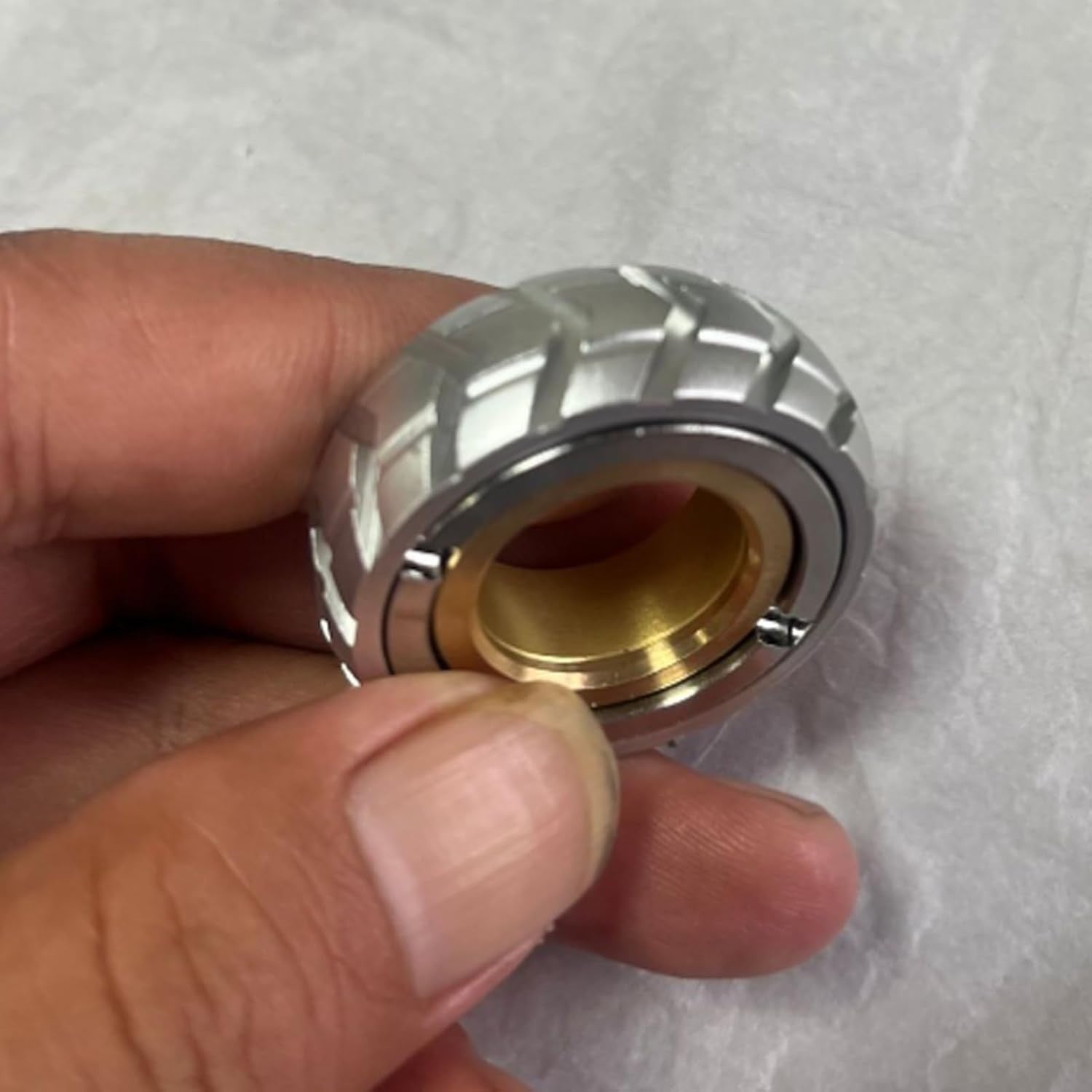 Stainless Steel Fidget Ring Spinner Tire Style Stress Relief EDC Toy