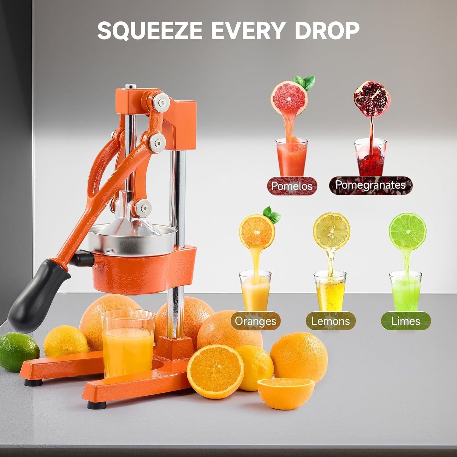 Commercial Manual Citrus Juicer Hand Press Orange Lemon Pomegranate
