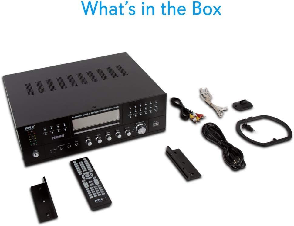 4-Channel 3000W Home Theater Bluetooth Amplifier USB Mic CD DVD