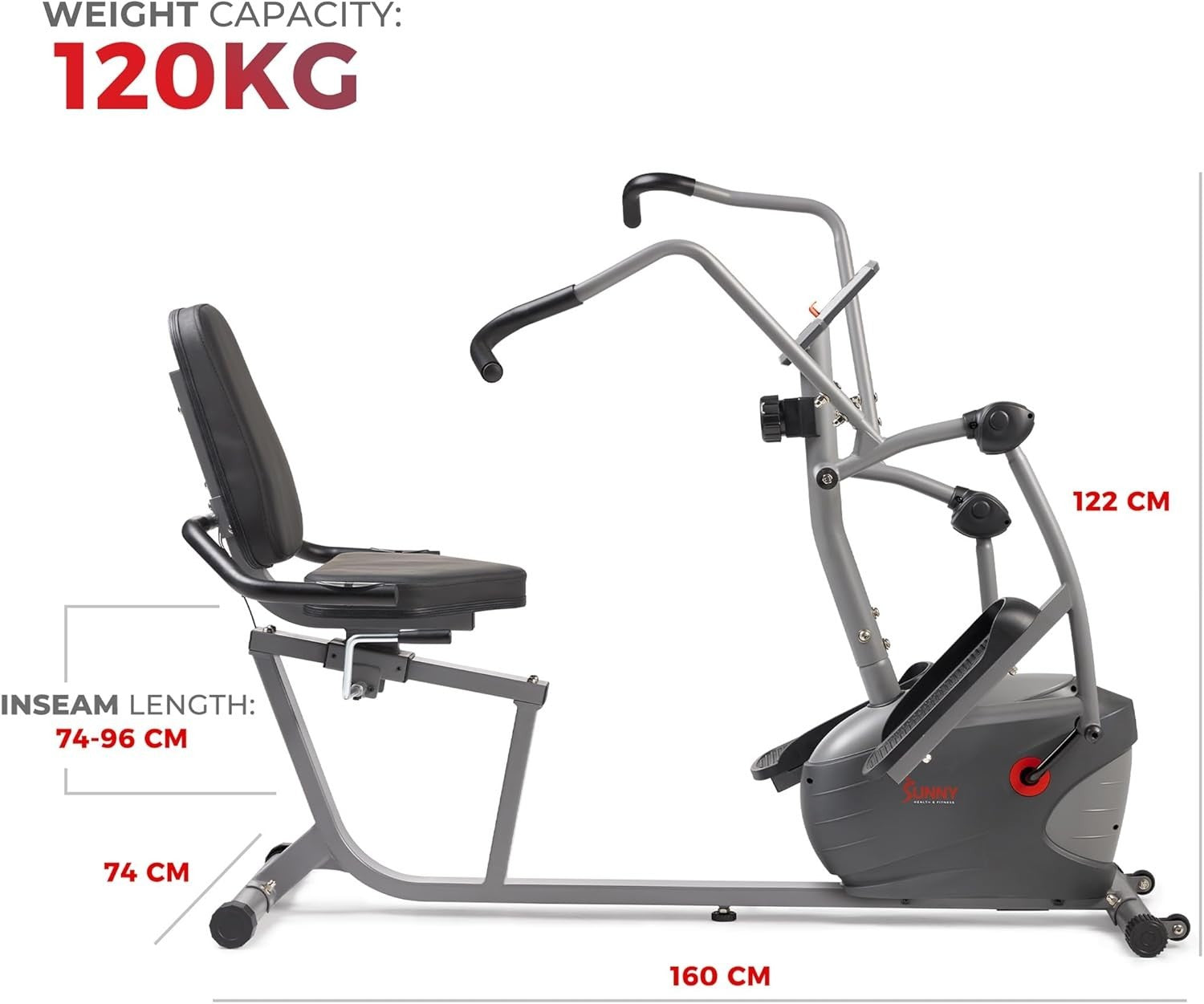 Elliptical Bike Magnetic Bluetooth LCD Heart Rate Full Body Home Fitness