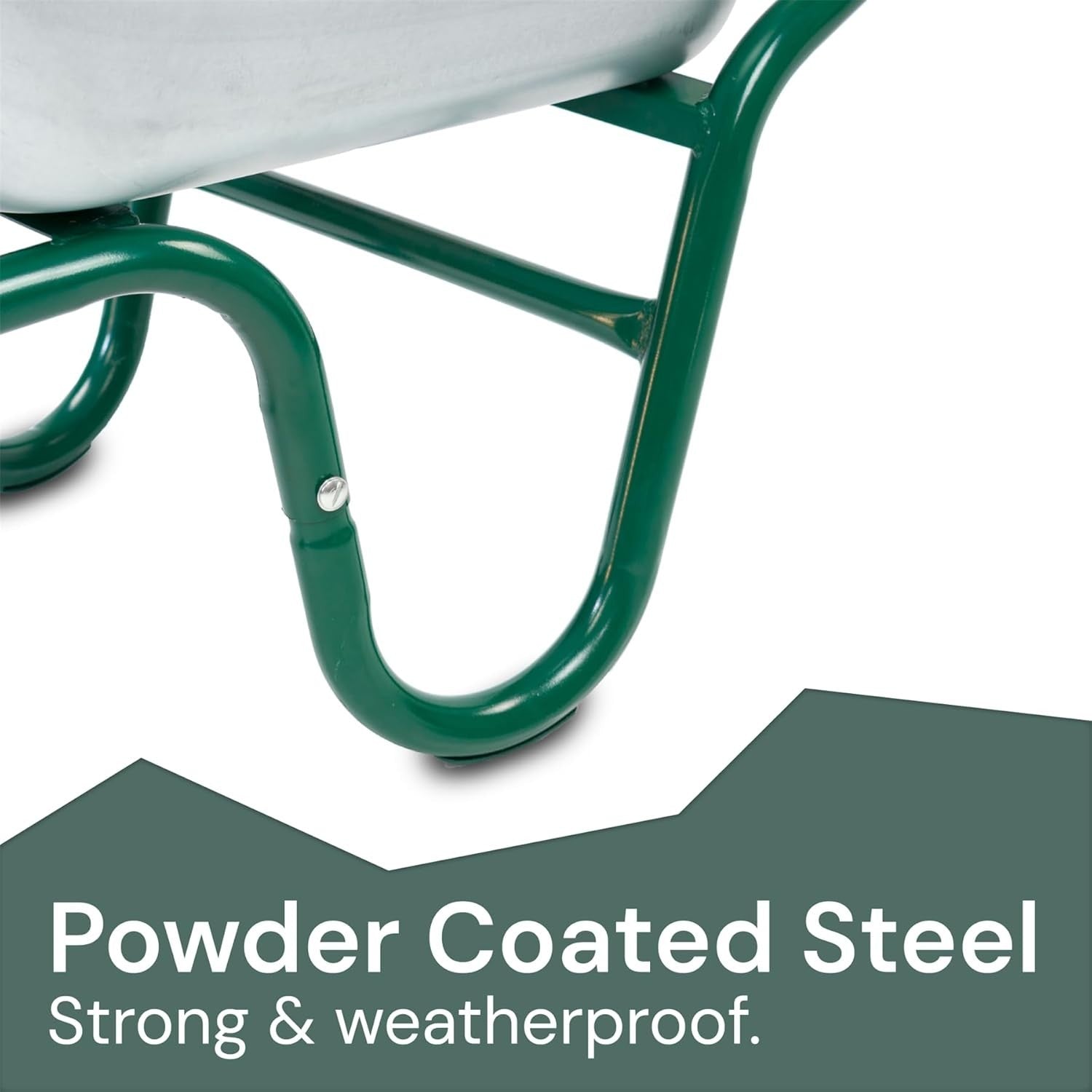 85L Garden Wheelbarrow – Galvanised Steel Frame w/ Pneumatic Tyre Heavy Duty
